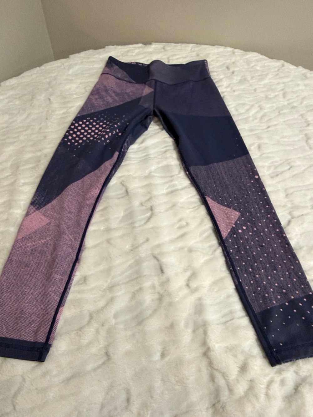 Zyia Active Radical Light N Tight Leggings 7/8 High Rise Purple Abstract - Sz M.